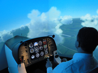 simulateur sky training avec pilote